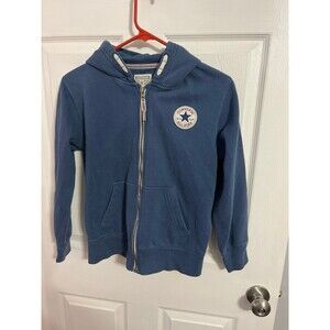 Converse All Star Full Zip Hoodie Blue Size M (10-12)
